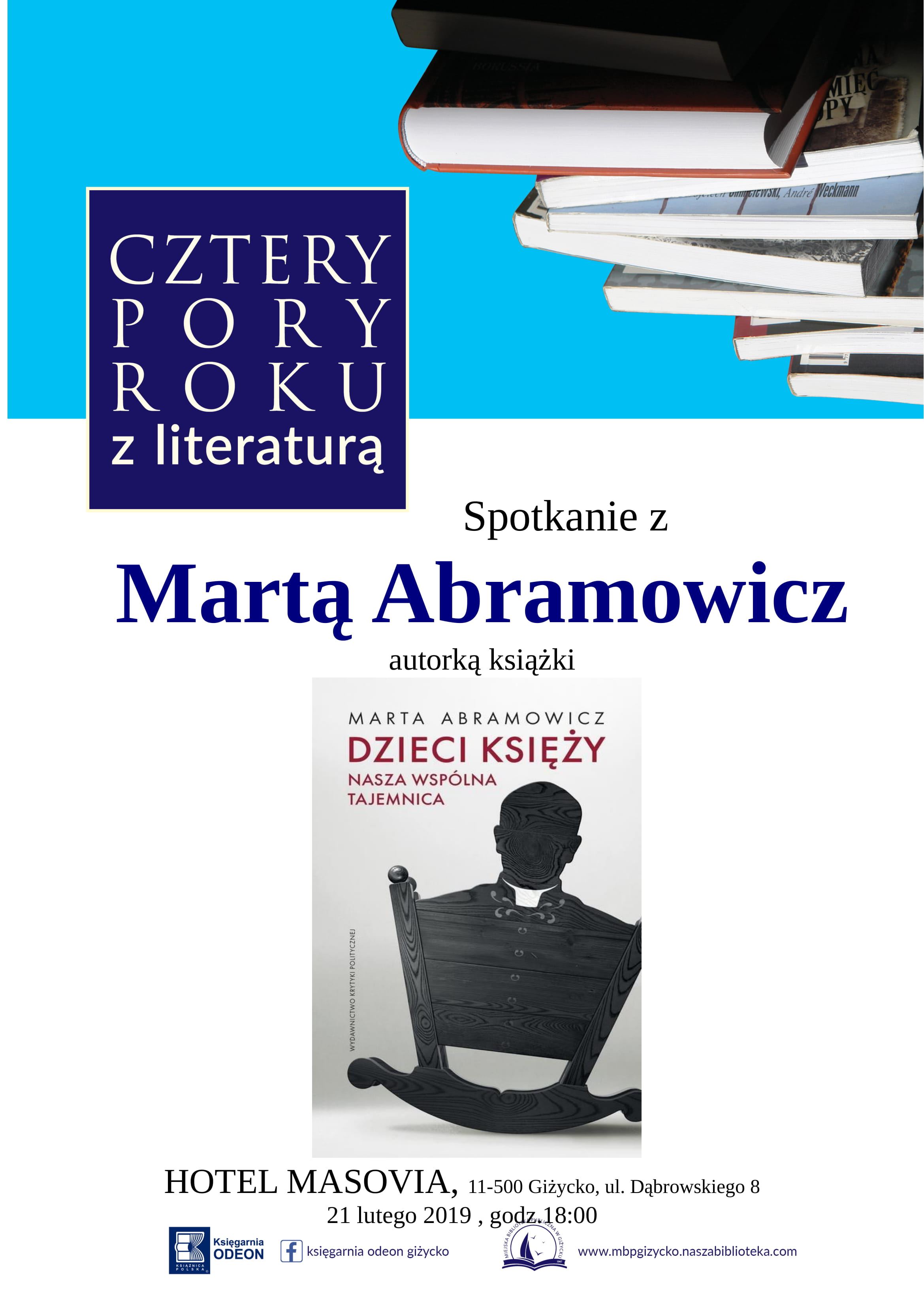 Spotkanie literackie z Martą Abramowicz