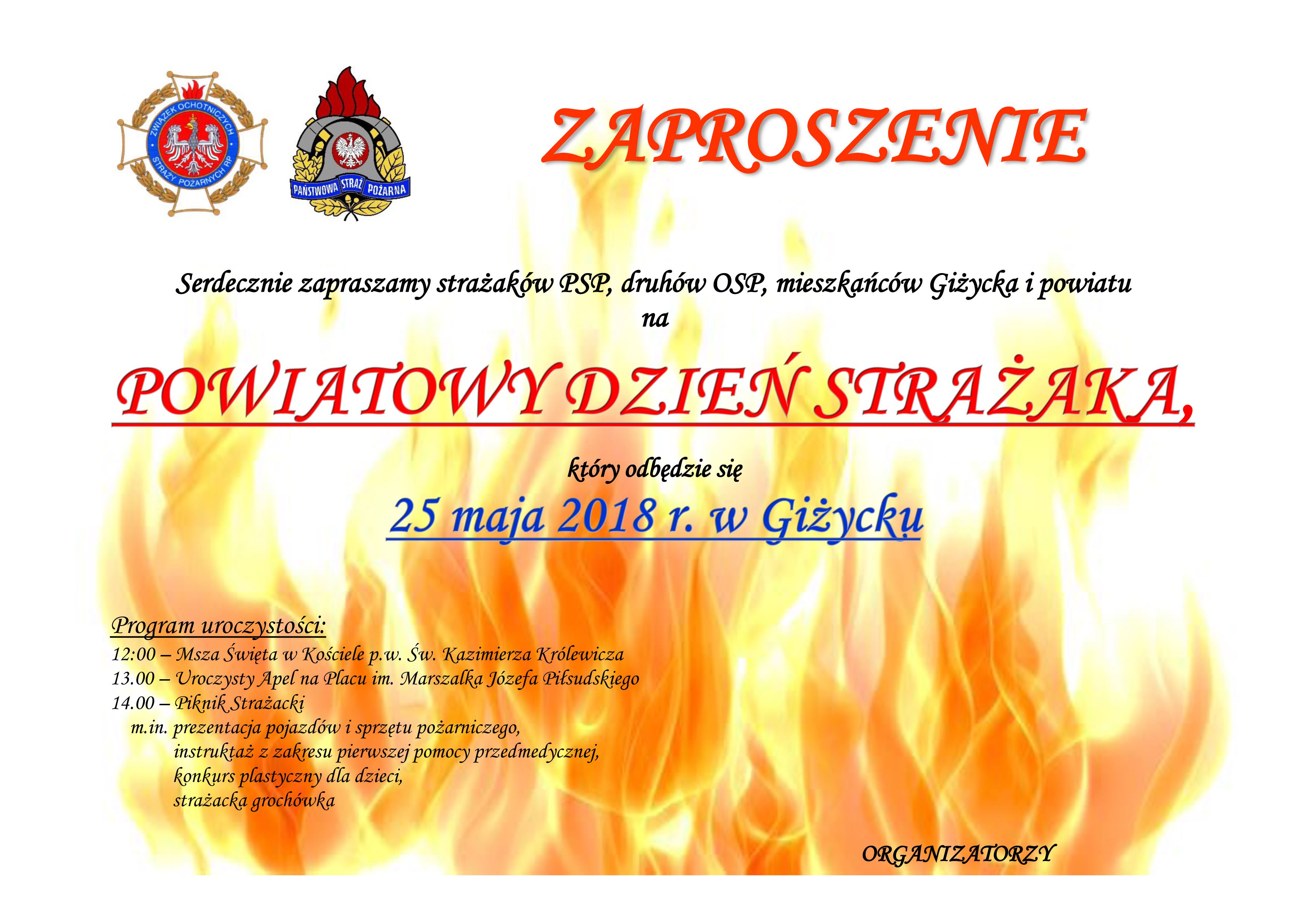 Dni Giżycka 25 - 27 maja | Powiatowe Obchody Dnia Strażaka 2018 r.