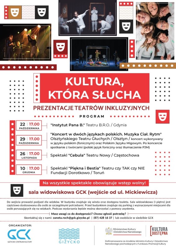 Kultura, która słucha” – teatr inkluzyjny na scenie Giżyckiego Centrum Kultury