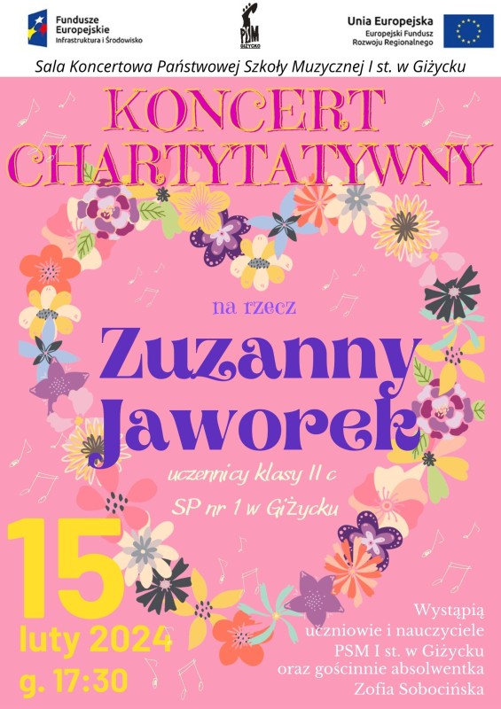 Koncert charytatywny na rzecz Zuzanny Jaworek